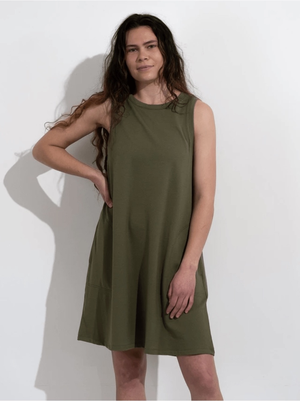 WoolX Clara Mini Dress in Green Size S